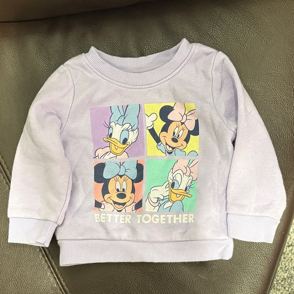 Disney Lavender 'Better Together' Minnie & Daisy Pop-Art Sweatshirt